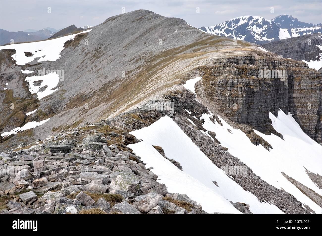 Graue Corries, schottisches Westhochland mit Munro Stob Coire an Laoigh in der Ferne, Schottland, Vereinigtes Königreich Stockfoto