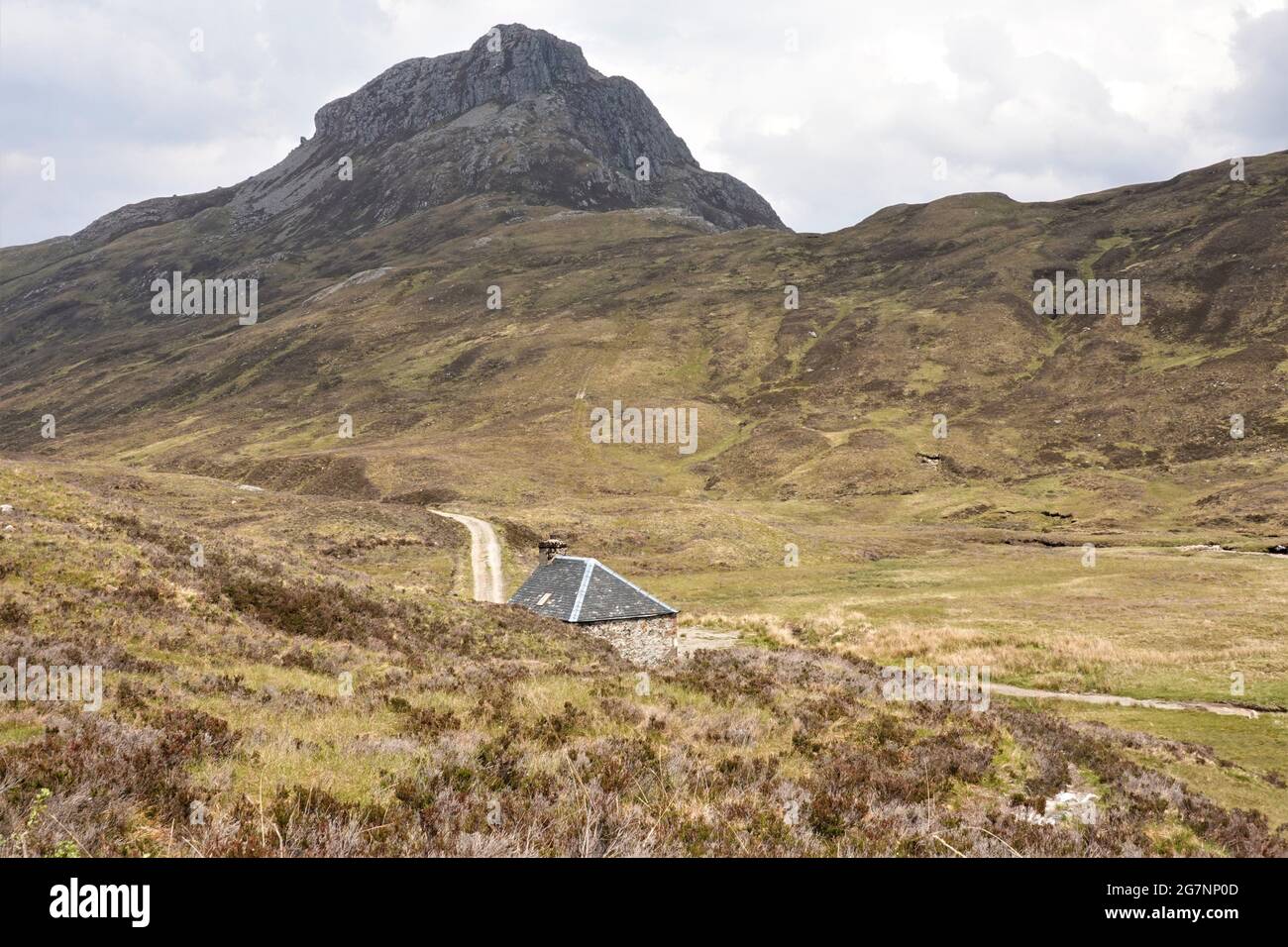 Lairig Leacach Bothy, Scottish Mountains Stockfoto