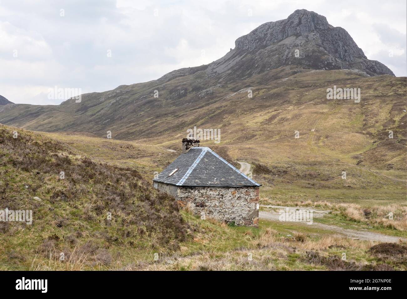 Lairig Leacach Bothy, Scottish Mountains Stockfoto