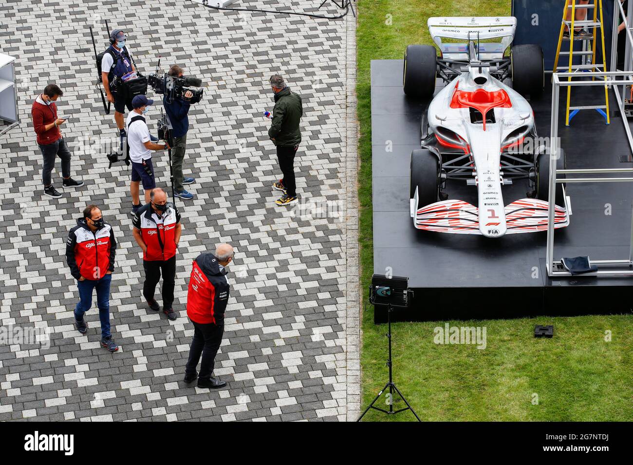 VASSEUR Frederic (Fra), Teamchef von Alfa Romeo Racing ORLEN, Portrait Jean-Philippe Imparato - Chief Executive Officer Alfa Romeo Portrait während des Formel 1 Pirelli British Grand Prix 2021, 10. Lauf der FIA Formel 1 Weltmeisterschaft 2021 vom 16. Bis 18. Juli 2021 auf dem Silverstone Circuit, In Silverstone, Vereinigtes Königreich - Foto Xavi Bonilla / DPPI Stockfoto