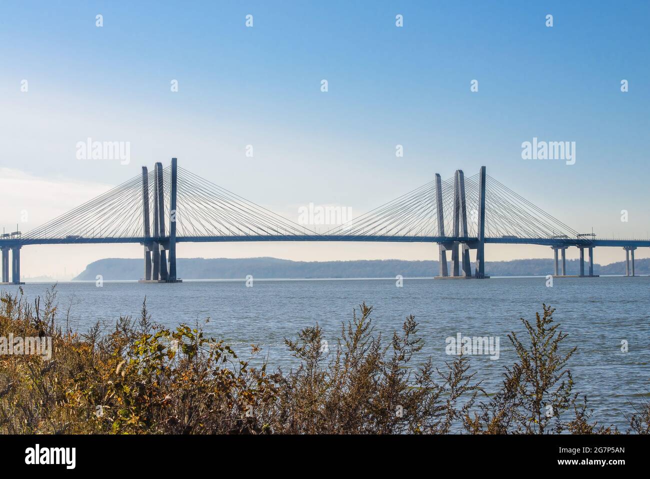 Mario Cuomo Hängebrücke über den Hudson River in Nyack, New York. Stockfoto