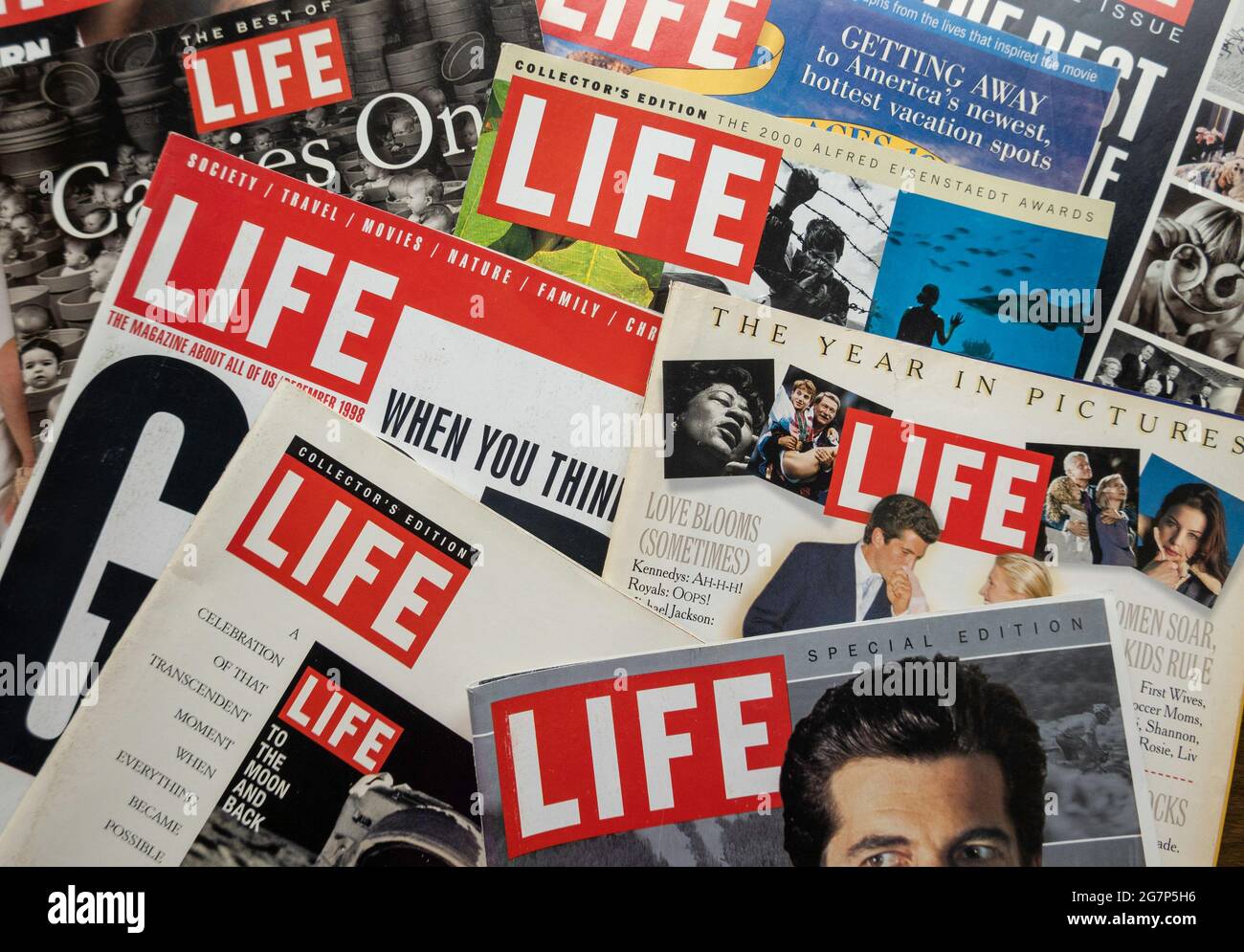 Sammlung von Cover des Life Magazine aus den 1990er Jahren, USA Stockfoto