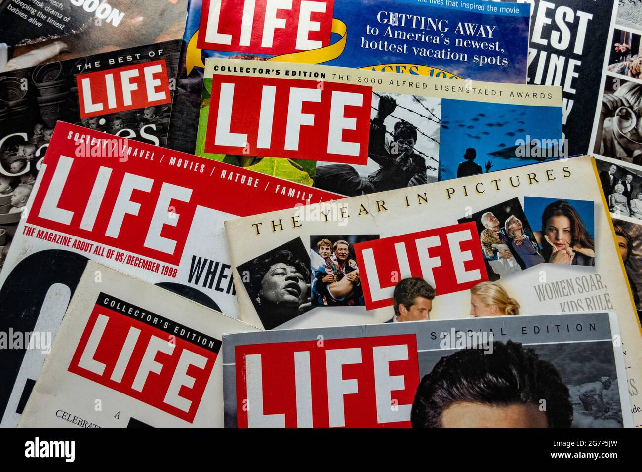 Sammlung von Cover des Life Magazine aus den 1990er Jahren, USA Stockfoto