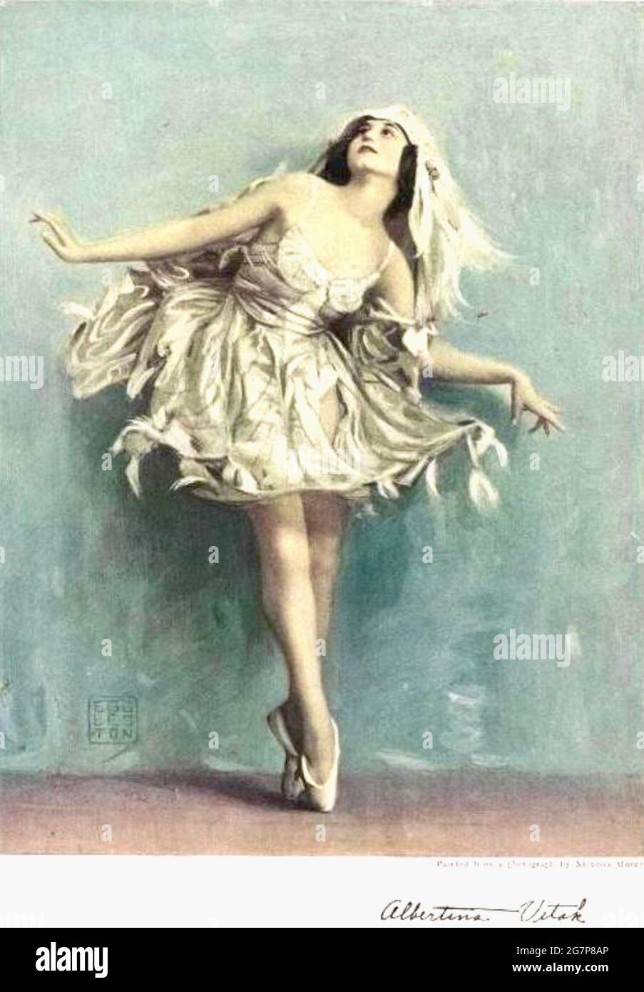 Tänzerin Albertina Vitak, basierend auf einer Fotografie von Nickolas Muray. Stockfoto