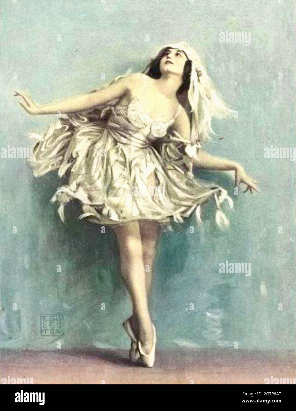Tänzerin Albertina Vitak, basierend auf einer Fotografie von Nickolas Muray. Stockfoto