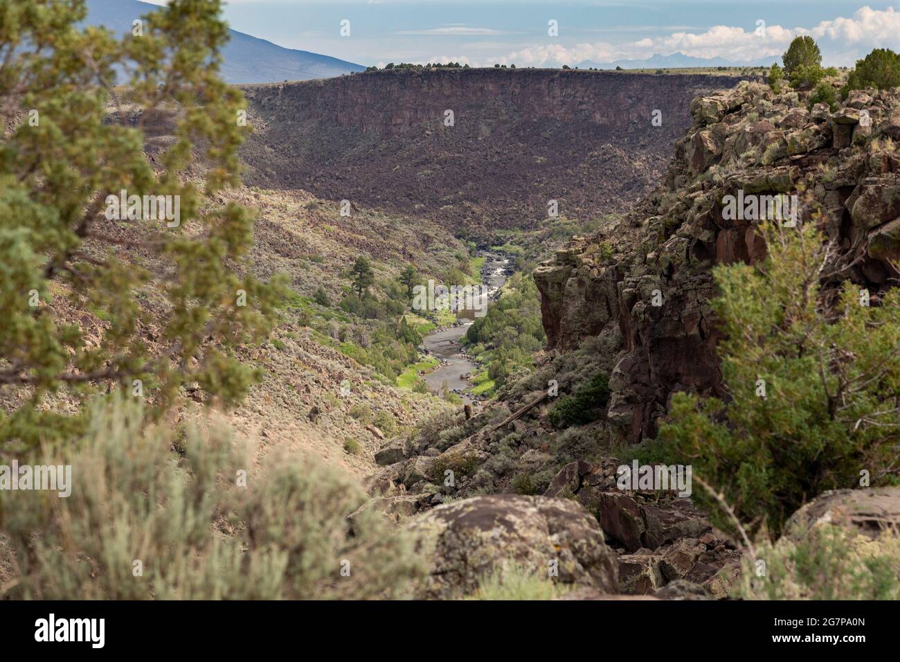 Cerro, New Mexico - Nationaldenkmal Rio Grande del Norte. Stockfoto