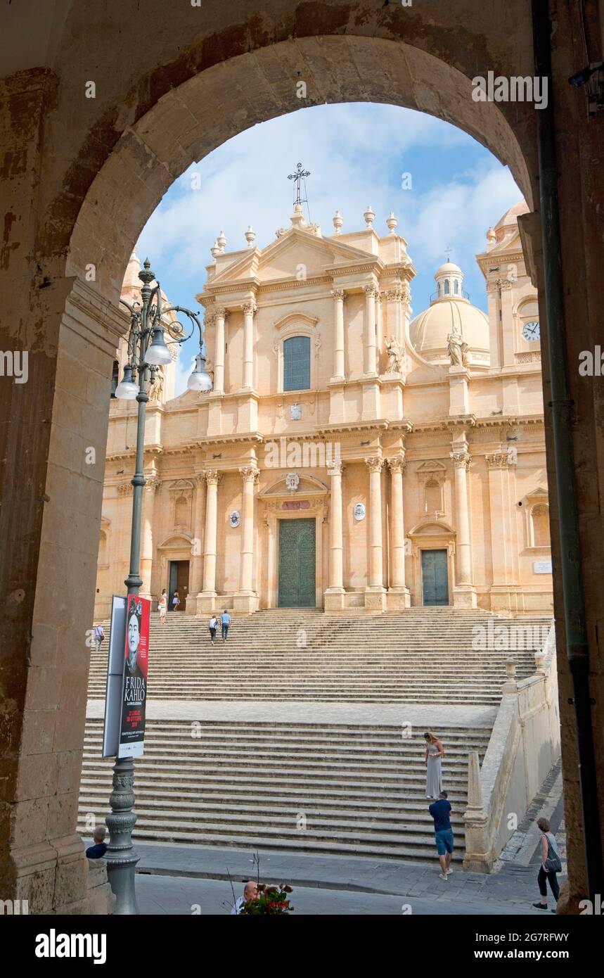 Die Kathedrale von Noto, Noto, Sizilien, Italien Stockfoto
