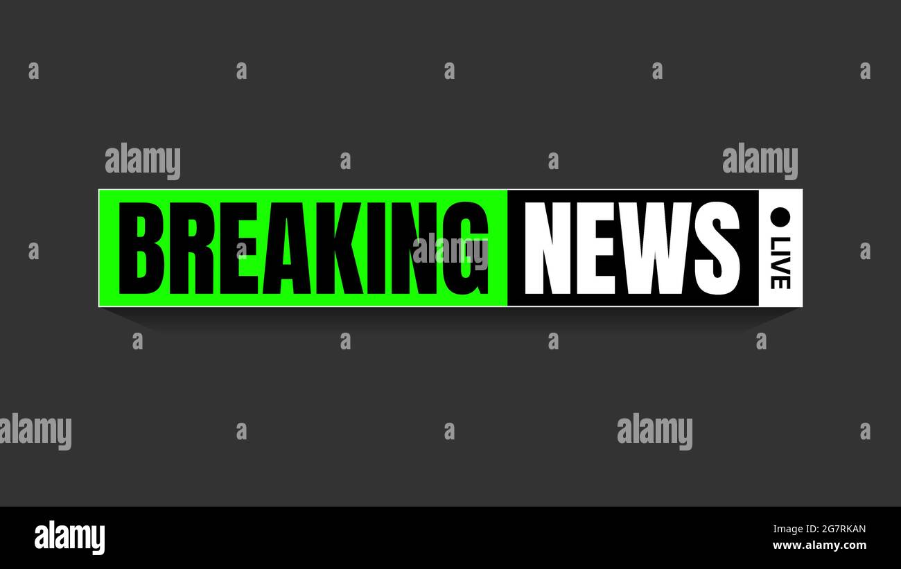 Aufkleber Mit Den Neuesten Nachrichten. Unteres Drittel für Broadcasting Stream. Vektorgrafik Stock Vektor