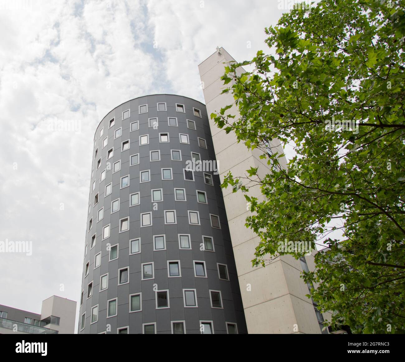 Turm im Austria Center in Wien Stockfoto