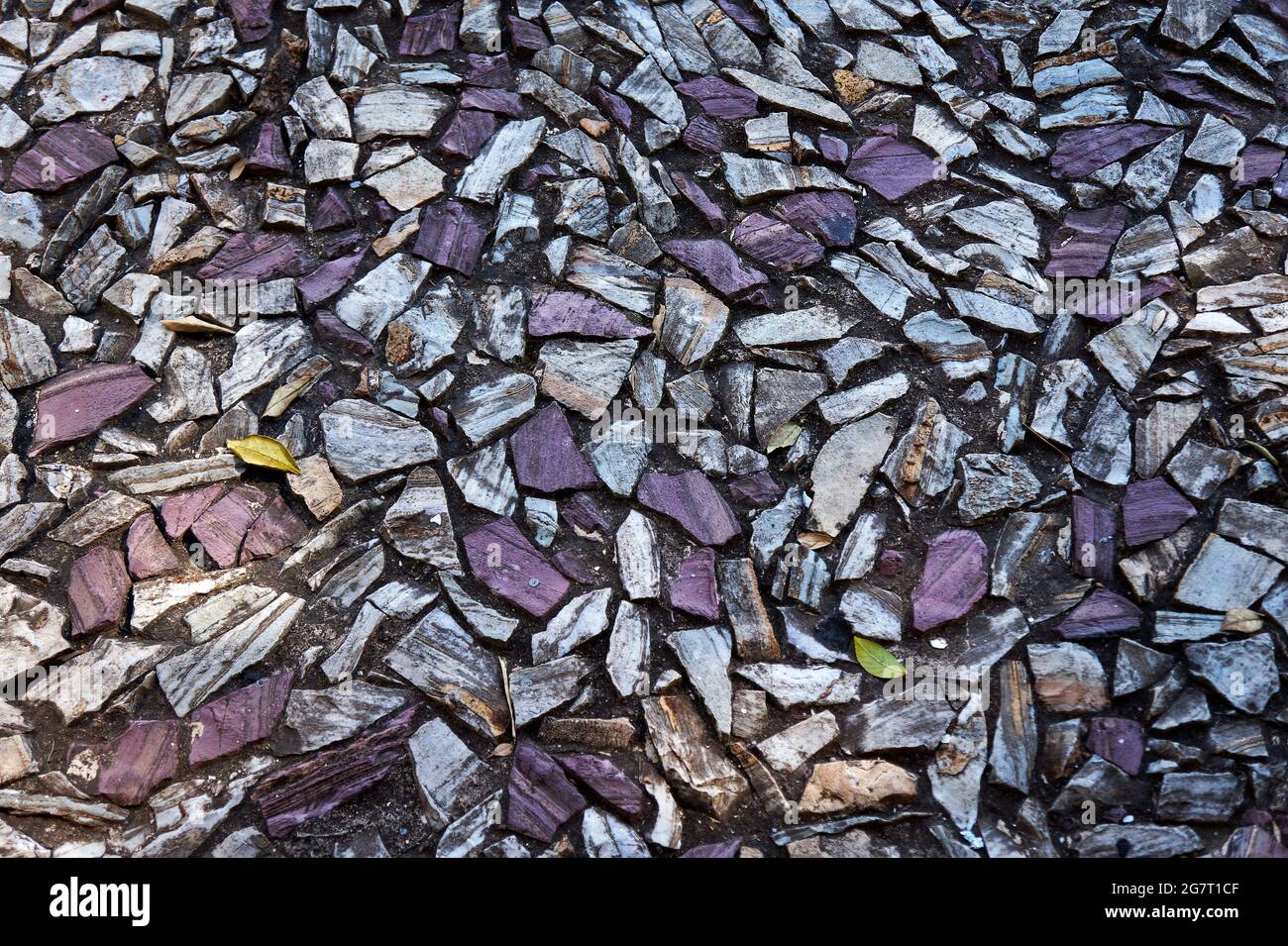 Typische Pflastersteine in der historischen Stadt Diamantina, Minas Gerais, Brasilien Stockfoto