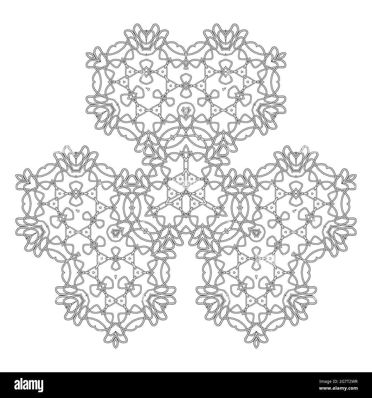 Keltisches Muster isoliert auf weißem Hintergrund. Skandinavisches Design. Dekoratives Wikingerlogo Stockfoto