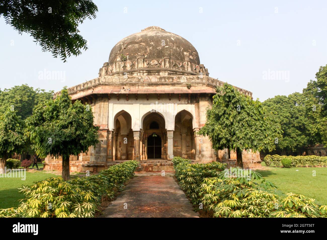Sikandar Lodi Tomb - Architektur der Moghul-Denkmäler in Lodi Gardens in Neu-Delhi, Indien Stockfoto