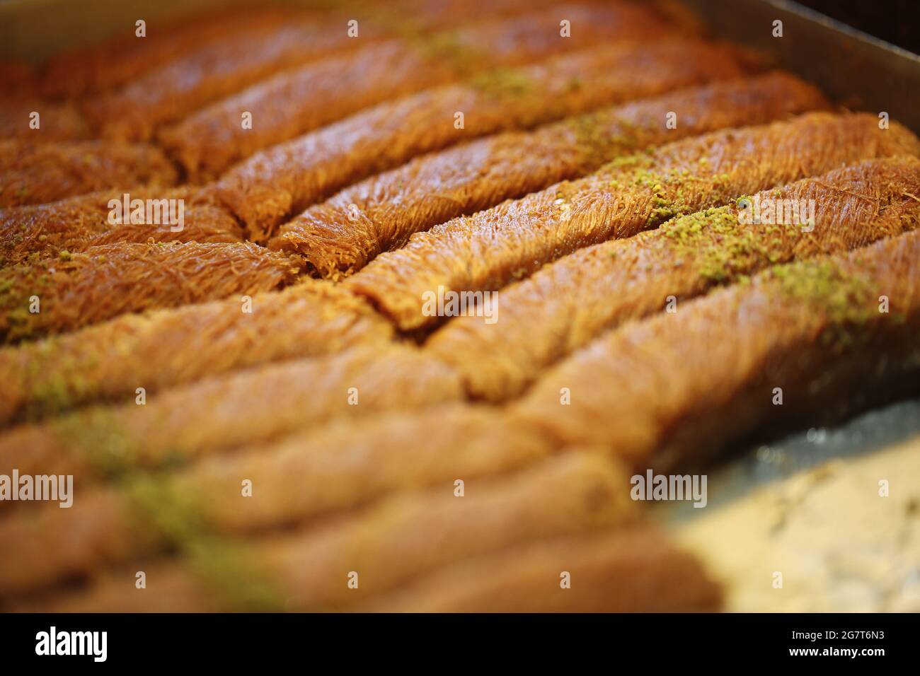 Kadayıfı Burma Walnuss, Backwaren, Konditorei und Bäckerei Stockfoto