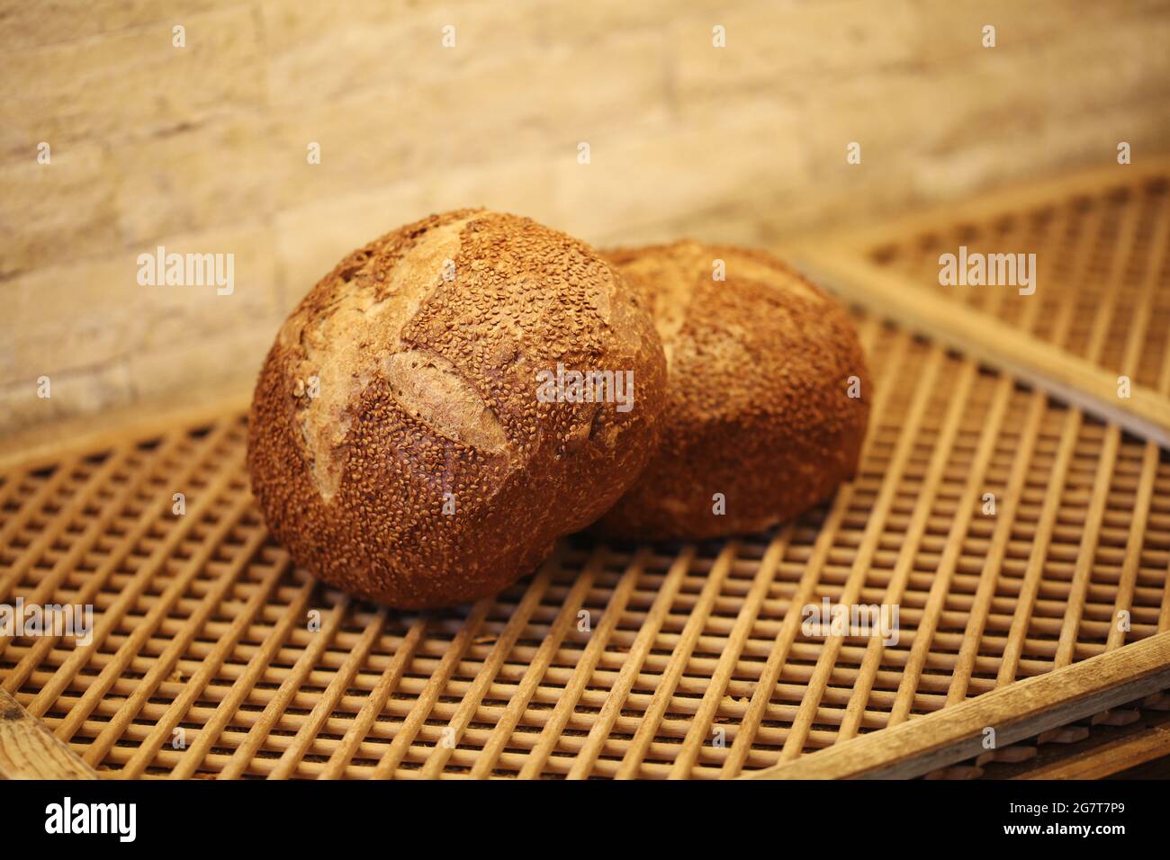 Walnussbrot, Backwaren, Gebäck und Backwaren Stockfoto