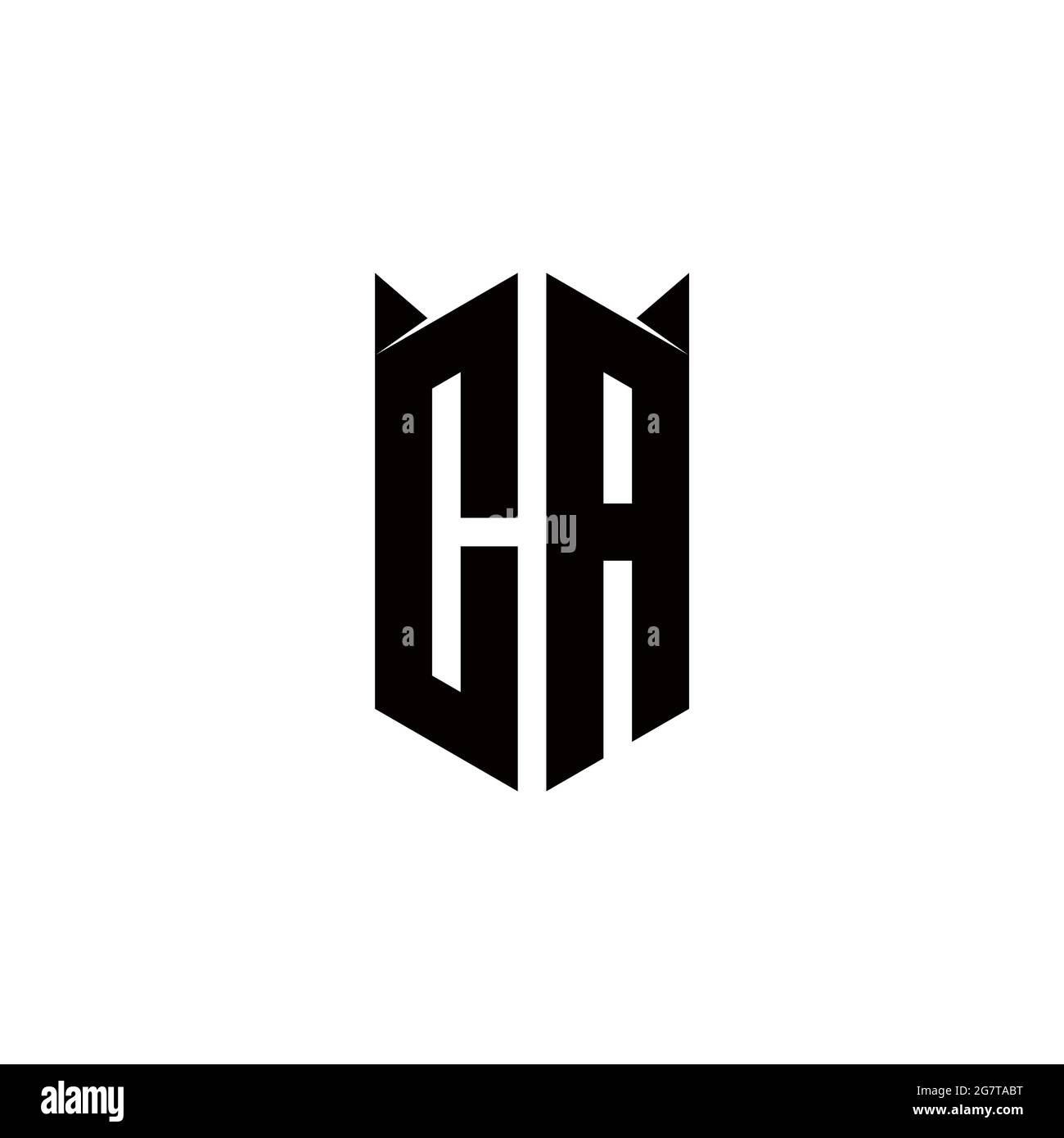 CA Logo Monogramm mit Schild Form Designs Vorlage Vektor-Symbol modern Stock Vektor