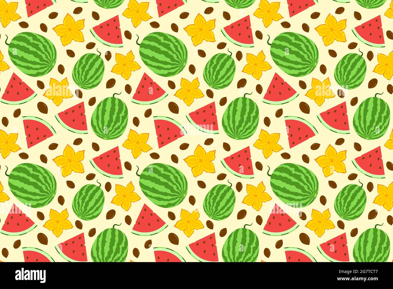 Niedliches Wassermelone-Nahtloses Muster Stock Vektor