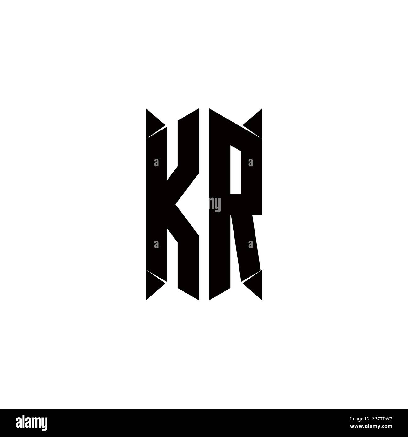 KR Logo Monogramm mit Schild Form Designs Vorlage Vektor-Symbol modern Stock Vektor