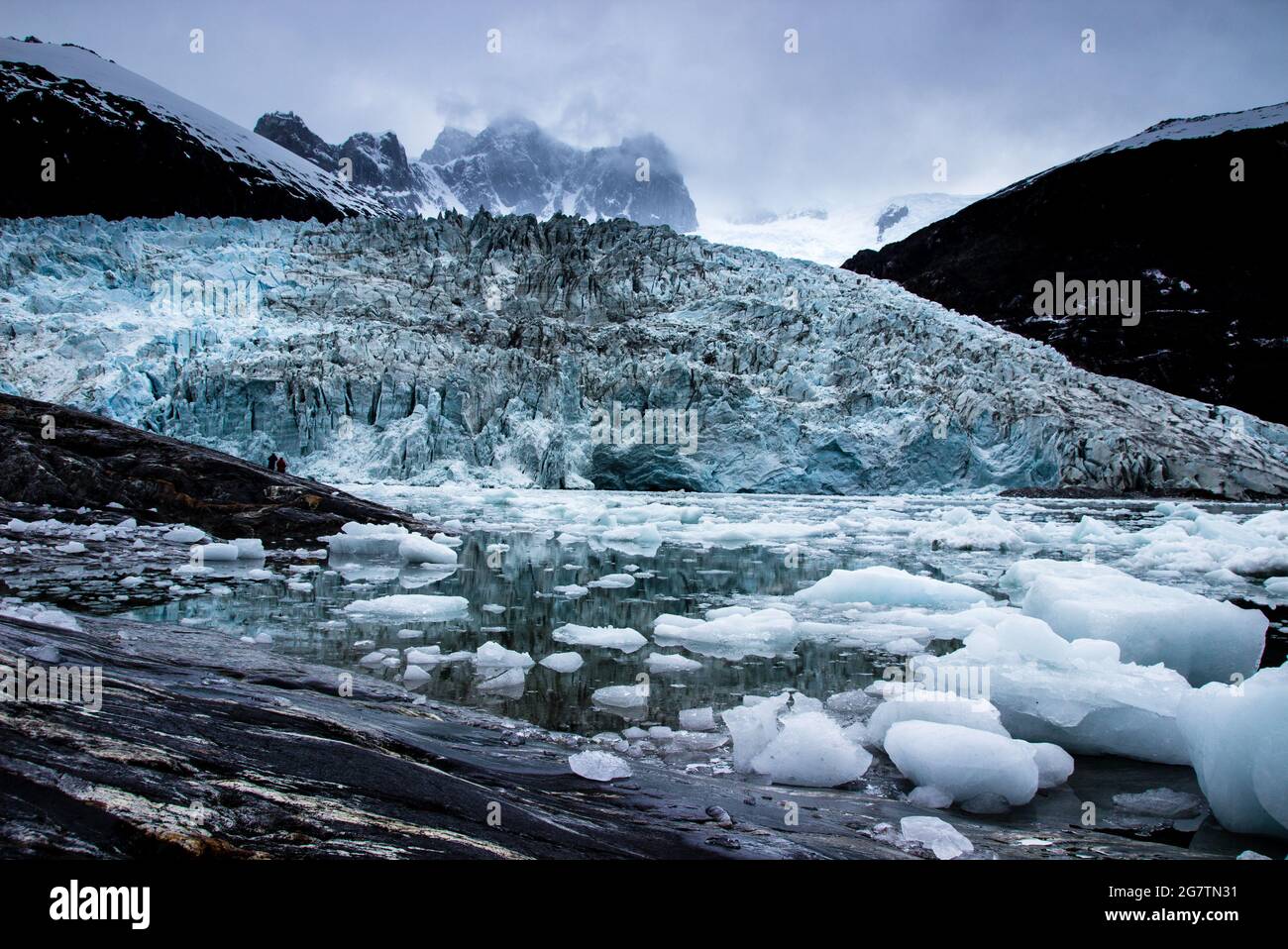 Pia-Gletscher, Glacier Alley, Chilenisches Patagonien. Stockfoto