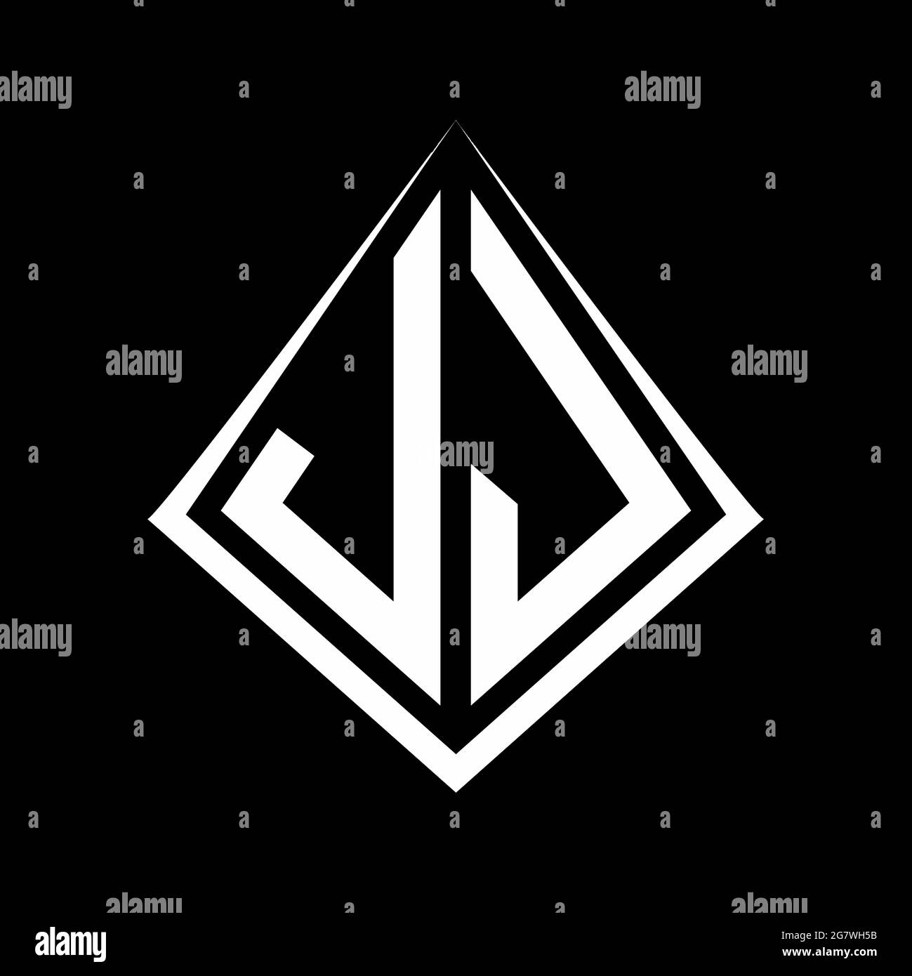 JJ Logo Buchstaben Monogramm mit prisma Form Design Vorlage Vektor-Symbol modern Stock Vektor