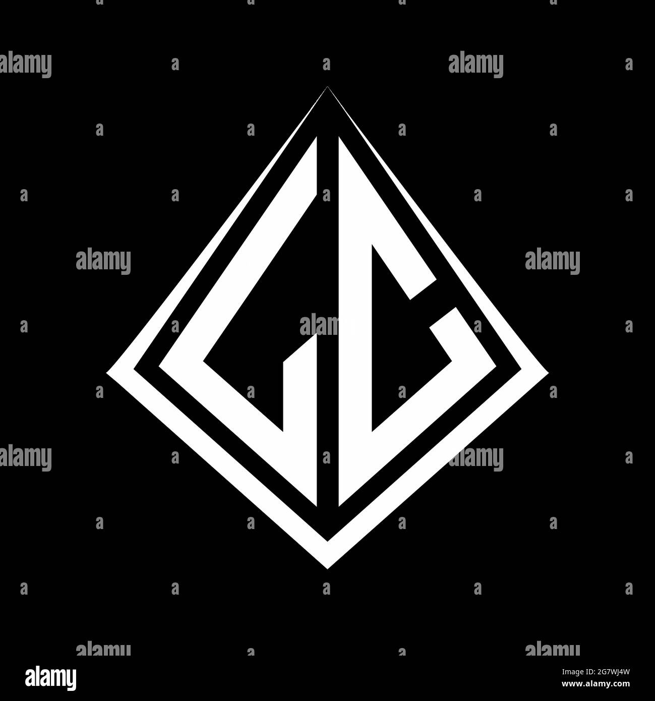 LC-Logo Buchstaben Monogramm mit prisma Form Design Vorlage Vektor-Symbol modern Stock Vektor