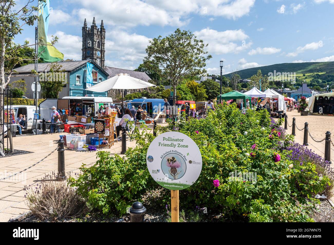 Bantry, West Cork, Irland. Juli 2021. Die Sonne schien heute auf Bantry in West Cork mit Temperaturen von 25 Grad, wobei das Wetter für das Wochenende noch heißer war. Quelle: AG News/Alamy Live News Stockfoto