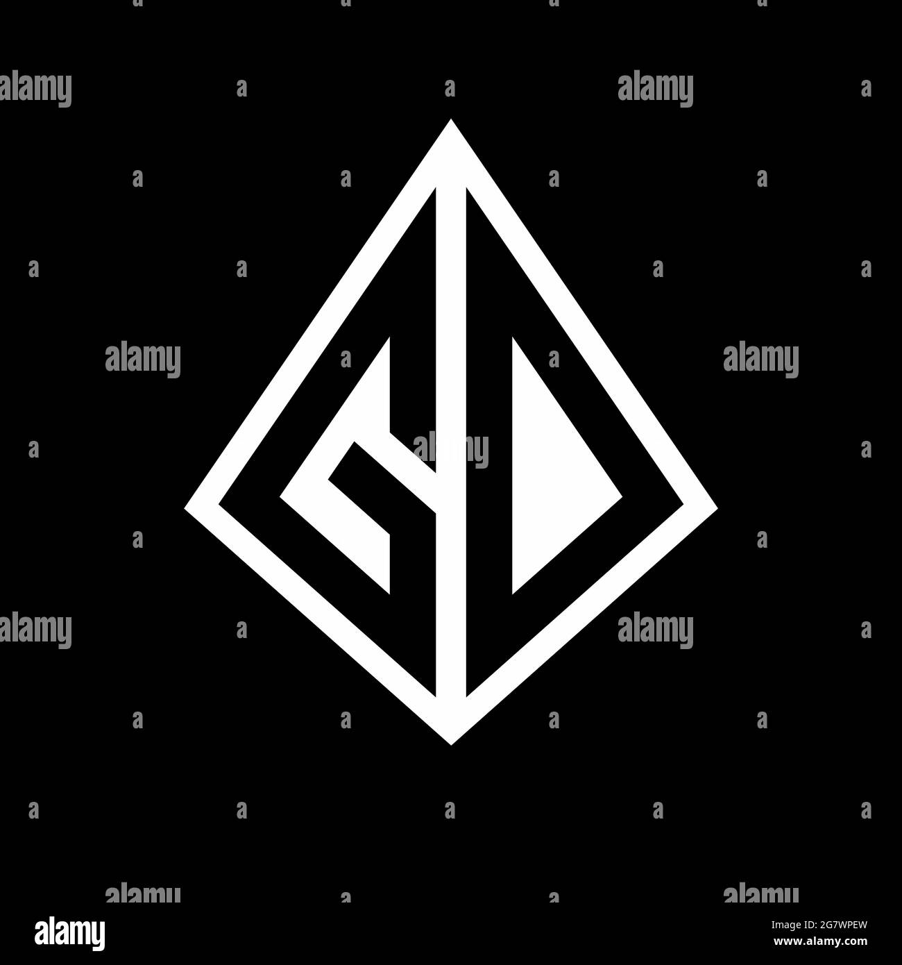 GO Logo Buchstaben Monogramm mit prisma Form Design Vorlage Vektor-Symbol modern Stock Vektor