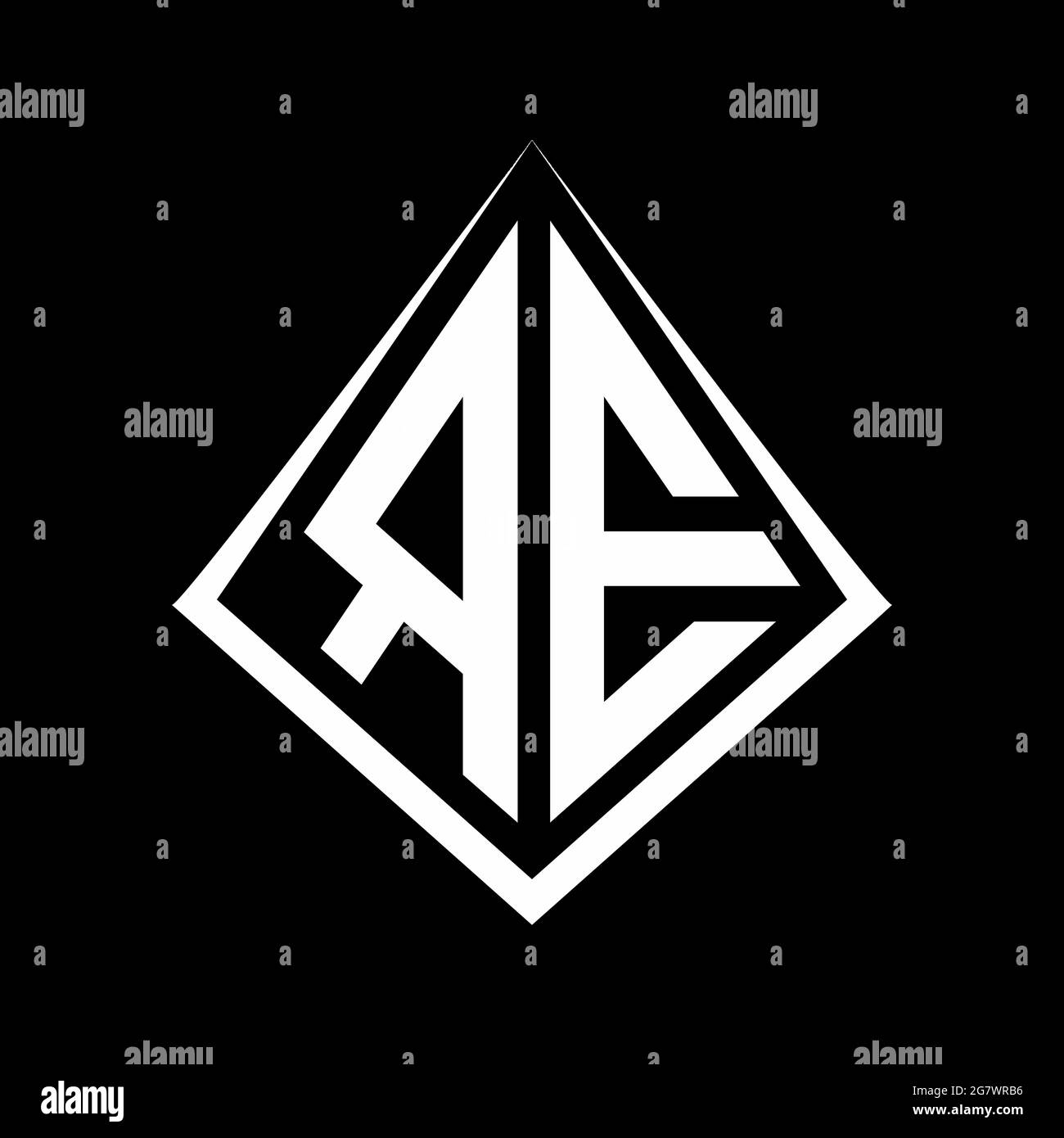 RE Logo Buchstaben Monogramm mit prisma Form Design Vorlage Vektor-Symbol modern Stock Vektor