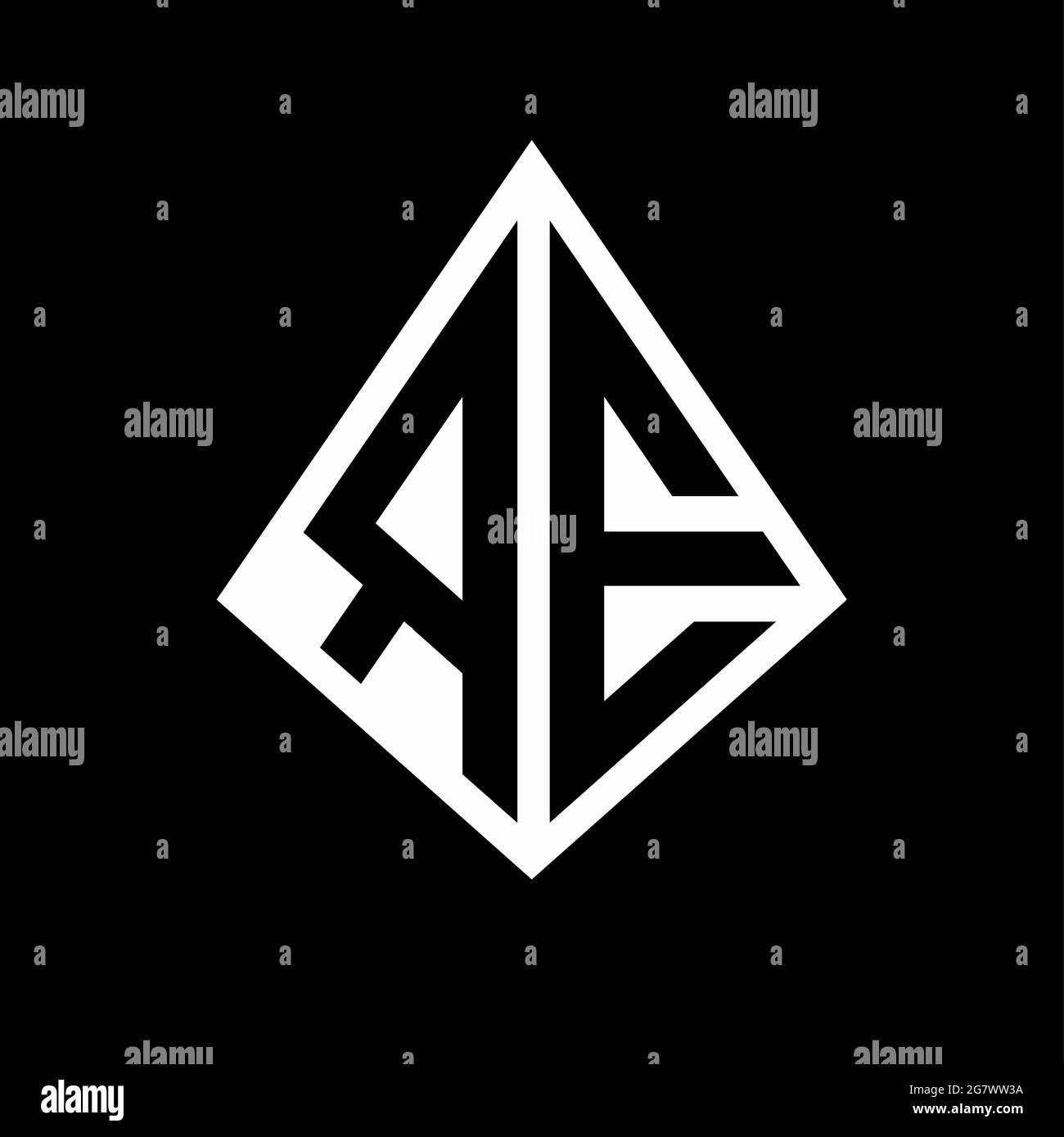 RE Logo Buchstaben Monogramm mit prisma Form Design Vorlage Vektor-Symbol modern Stock Vektor