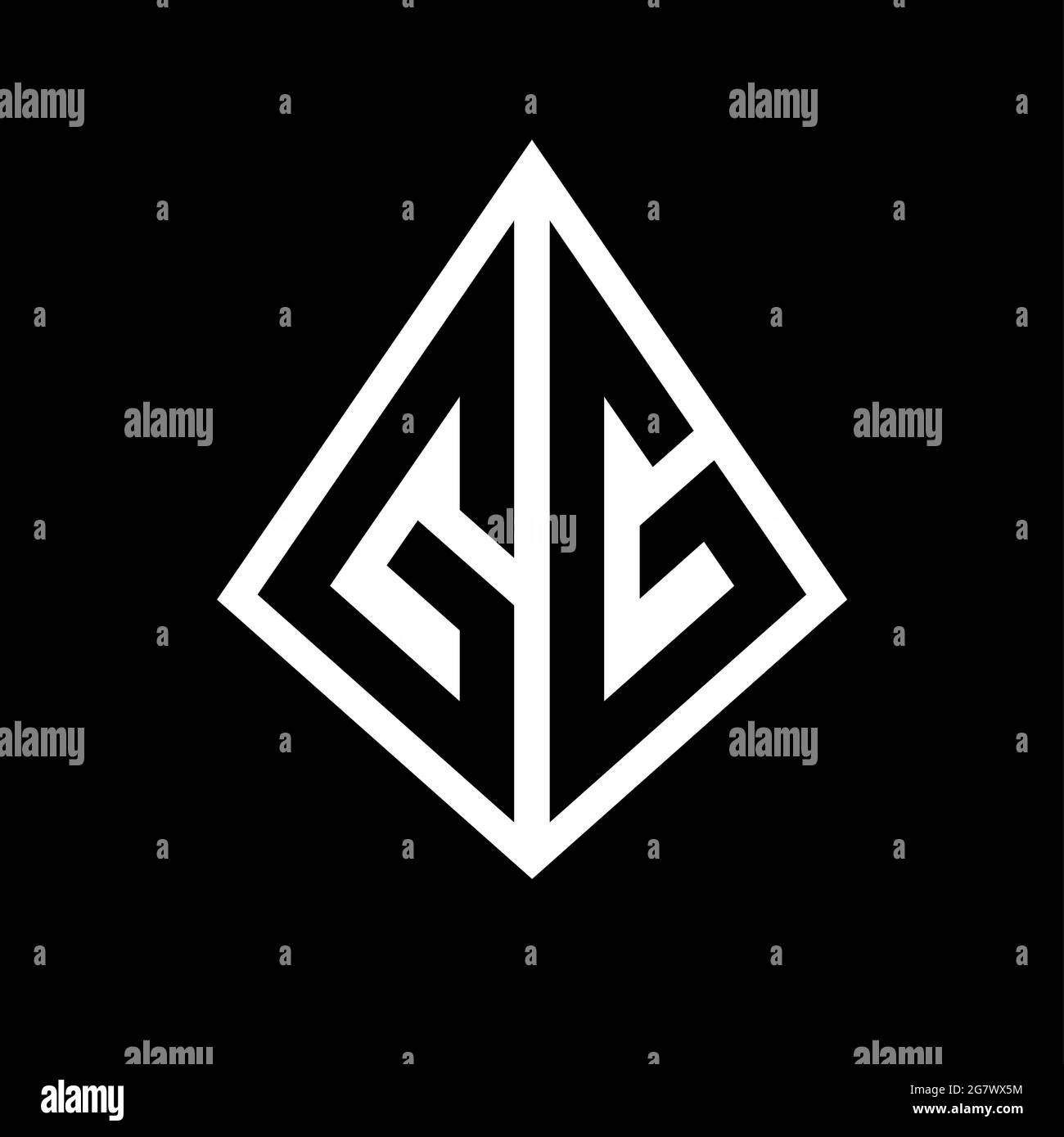 GG Logo Buchstaben Monogramm mit prisma Form Design Vorlage Vektor-Symbol modern Stock Vektor