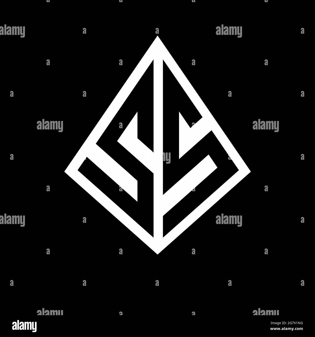 SS-Logo Buchstaben Monogramm mit prisma Form Design Vorlage Vektor-Symbol modern Stock Vektor