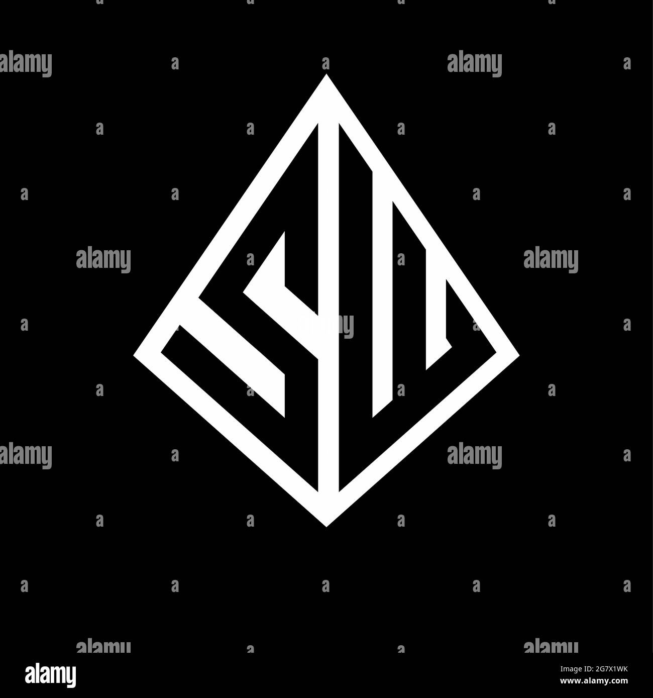 SW-Logo Buchstaben Monogramm mit prisma Form Design Vorlage Vektor-Symbol modern Stock Vektor