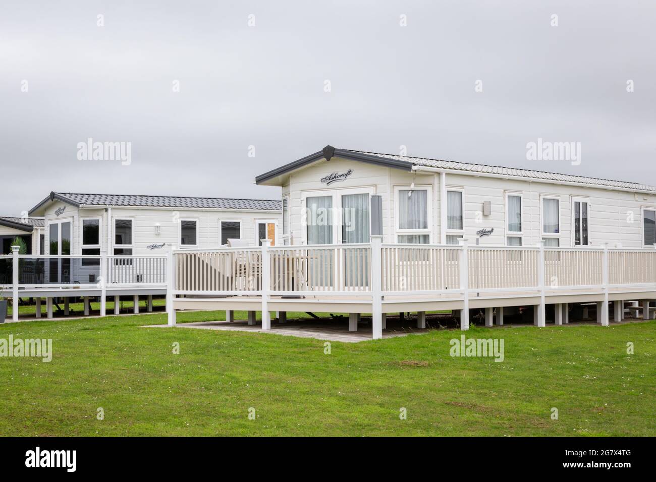 Ferienchalet Park Unterkunft, Lincolnshire UK 2021 Stockfoto