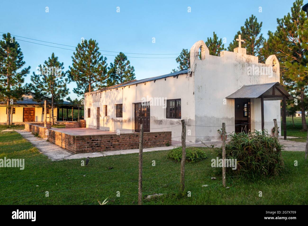 Kirche in Colonia Carlos Pellegrini in Esteros del Ibera, Argentinien Stockfoto