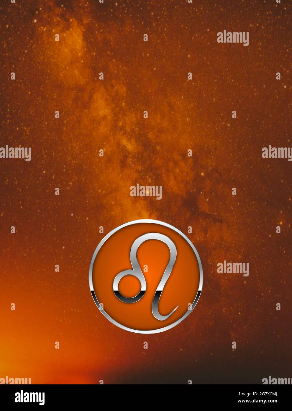 Konzeptioneller Hintergrund mit zodiakalen Zeichen Stockfoto