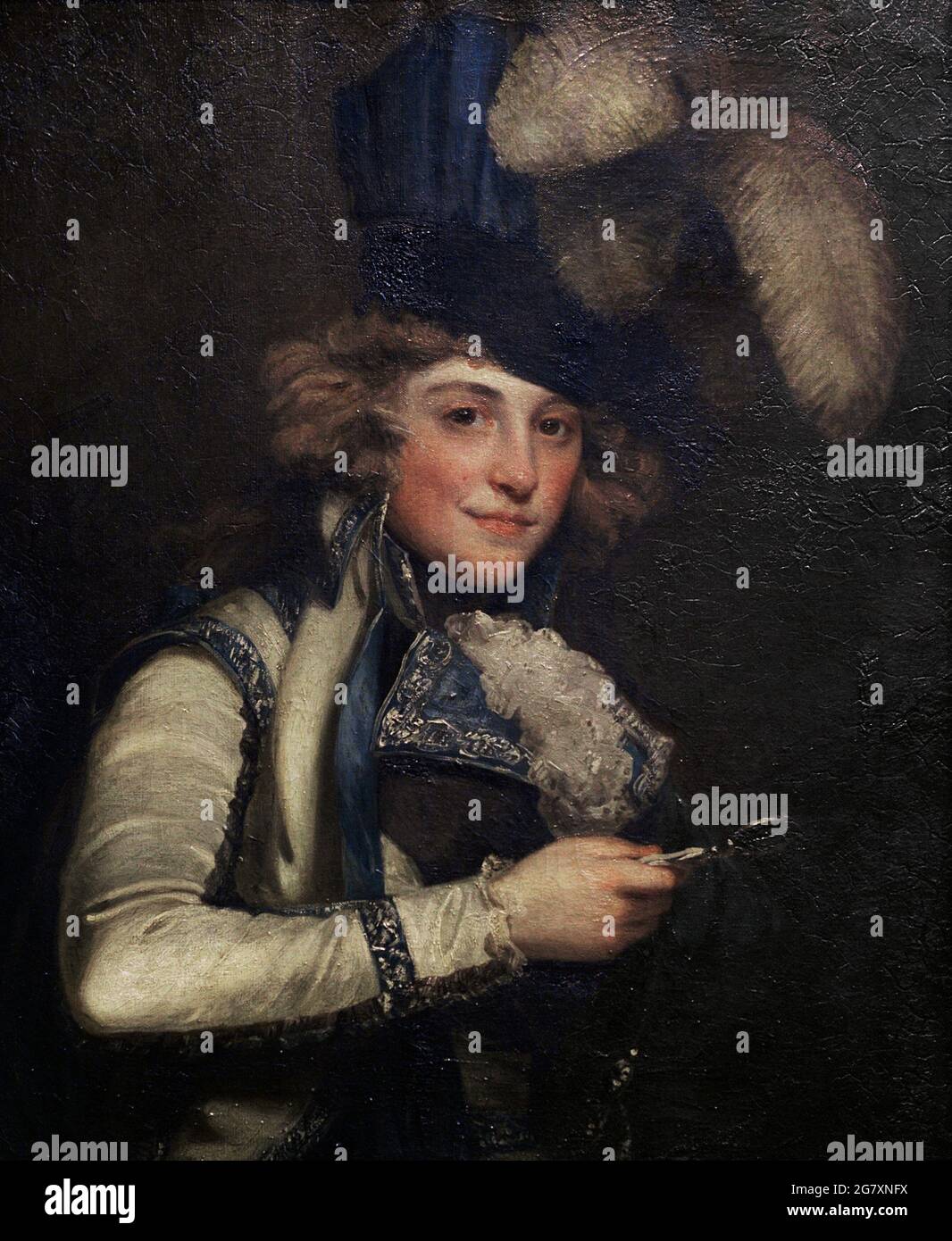 Dorothy Jordan (1761-1816). Irische Schauspielerin. Mrs. Jordan charakterisierte Hippolyta in „Sie würde und sie würde nicht“. Porträt von John Hoppner (1758-1810). Öl auf Leinwand (74,9 x 62,2 cm), ausgestellt 1791. National Portrait Gallery. London, England, Vereinigtes Königreich. Stockfoto