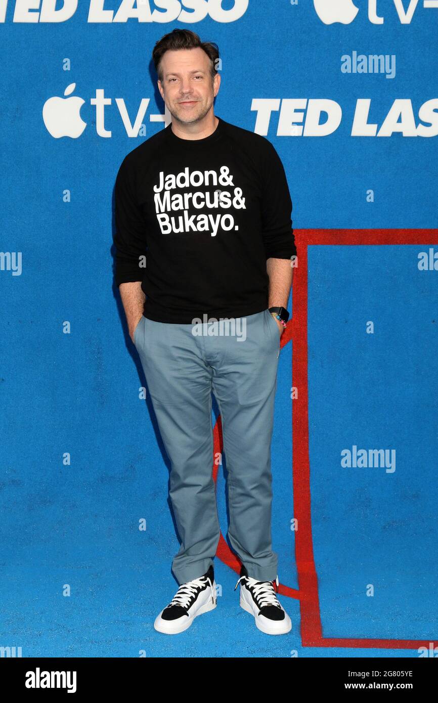Los Angeles, USA. Juli 2021. LOS ANGELES - 15. JULI: Jason Sudeikis bei der Premiere der Ted Lasso-Saison 2 auf dem Dach des Pacific Design Center am 15. Juli 2021 in Los Angeles, CA (Foto von Katrina Jordan/Sipa USA) Quelle: SIPA US/Alamy Live News Stockfoto