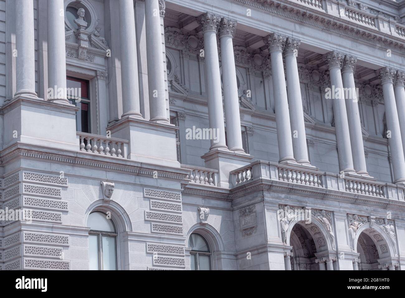 Die Architektur der Library of Congress in Washington, District of Columbia Stockfoto