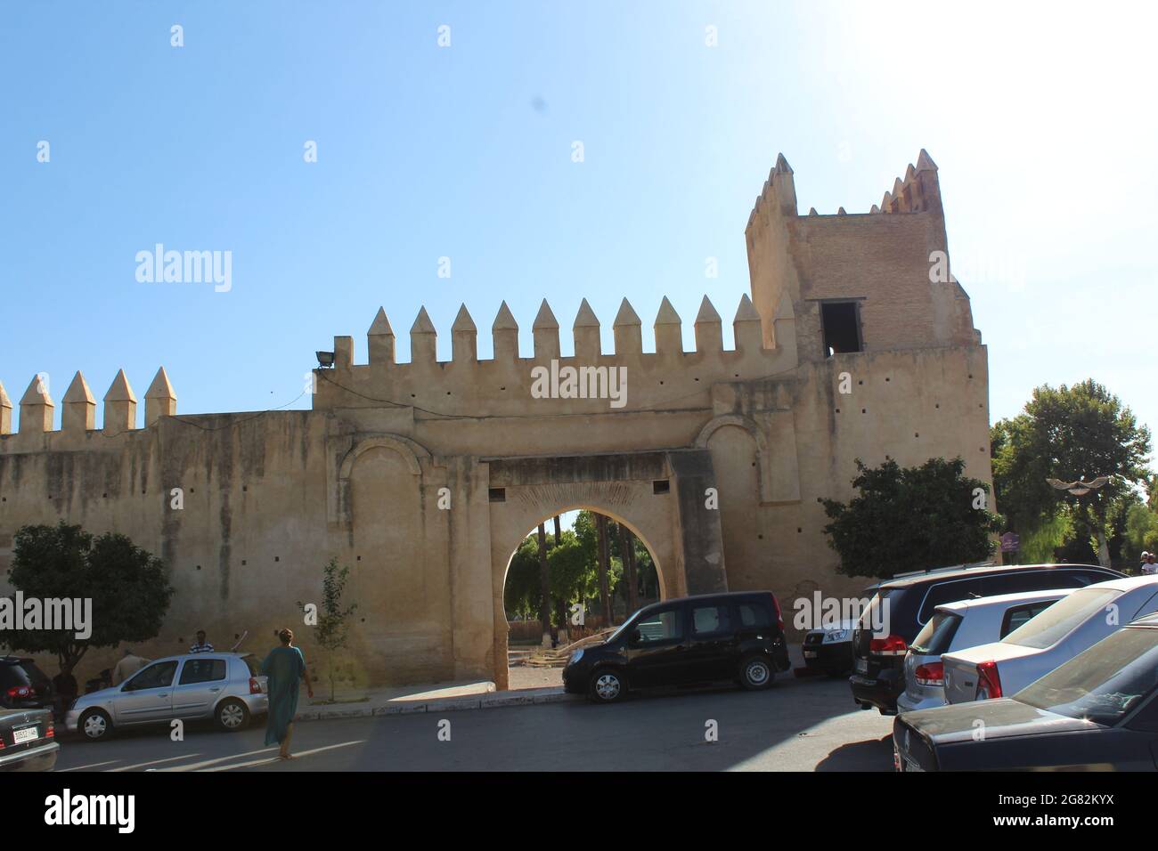 Blick über die Medina, Fez, Marokko, altes Gebäude, historische Architektur Stockfoto