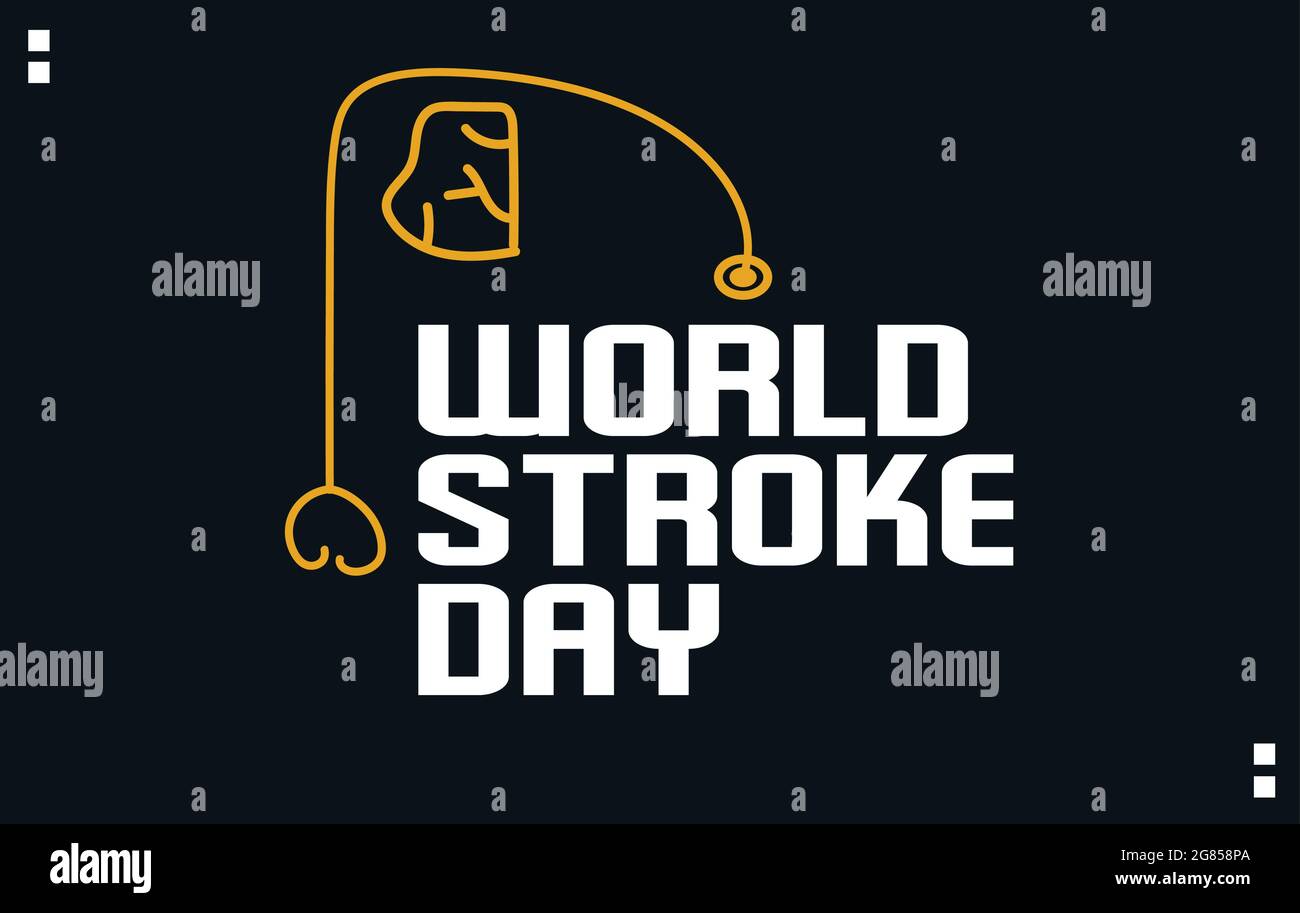 Vektorvorlage „World Stroke Day“ Stock Vektor