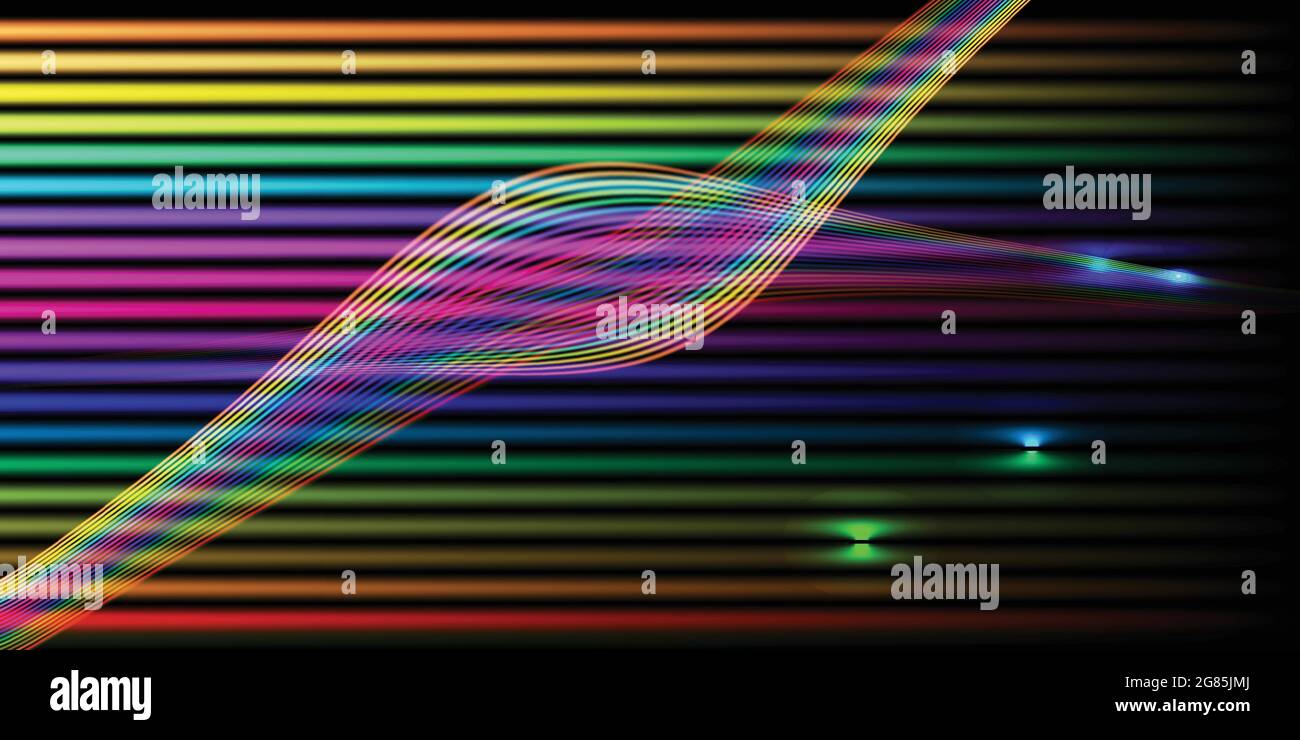 Abstrakt Hintergrund Kreis Licht Ring Strahlen glänzend Technologie Tapete global Raum futuristisch Symbol Kunst Grafik Design Vektor und Illustration EPS10 Stock Vektor