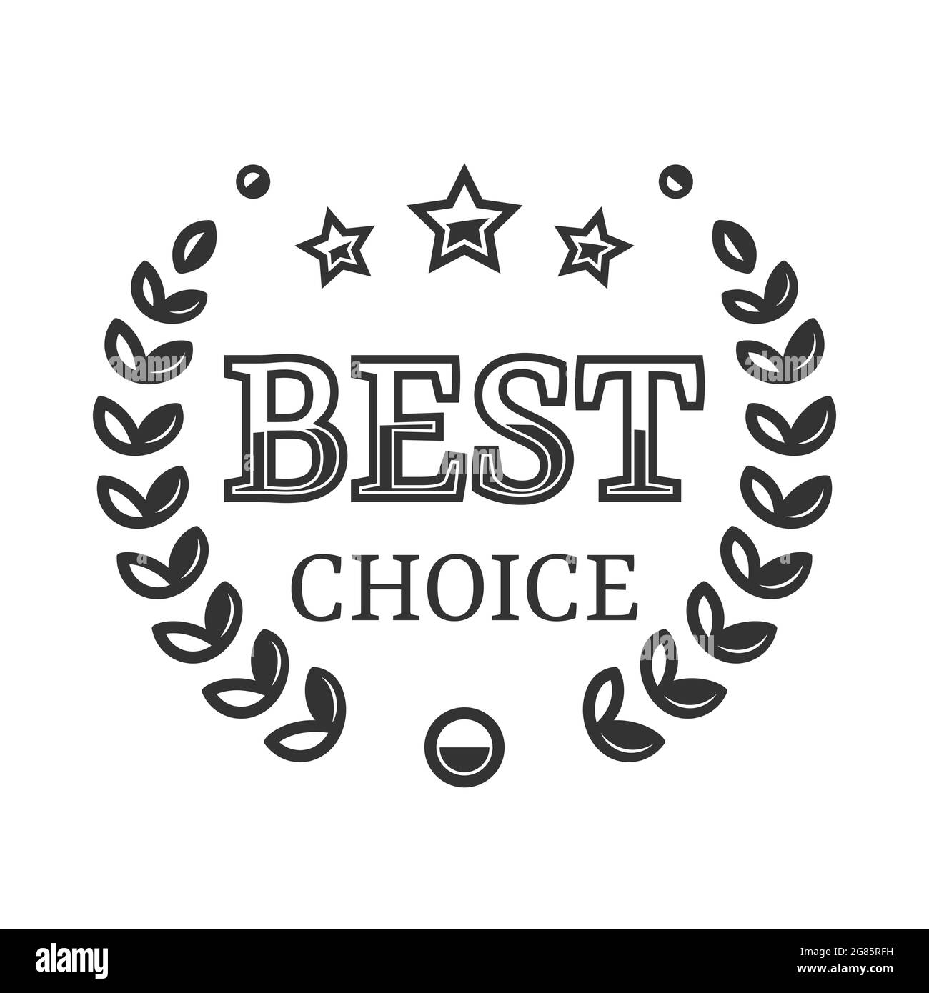 Beste Wahl, Vektorlogo. „Best Choice“-Etikett. Symbol für die Einkaufsbewertung Stock Vektor