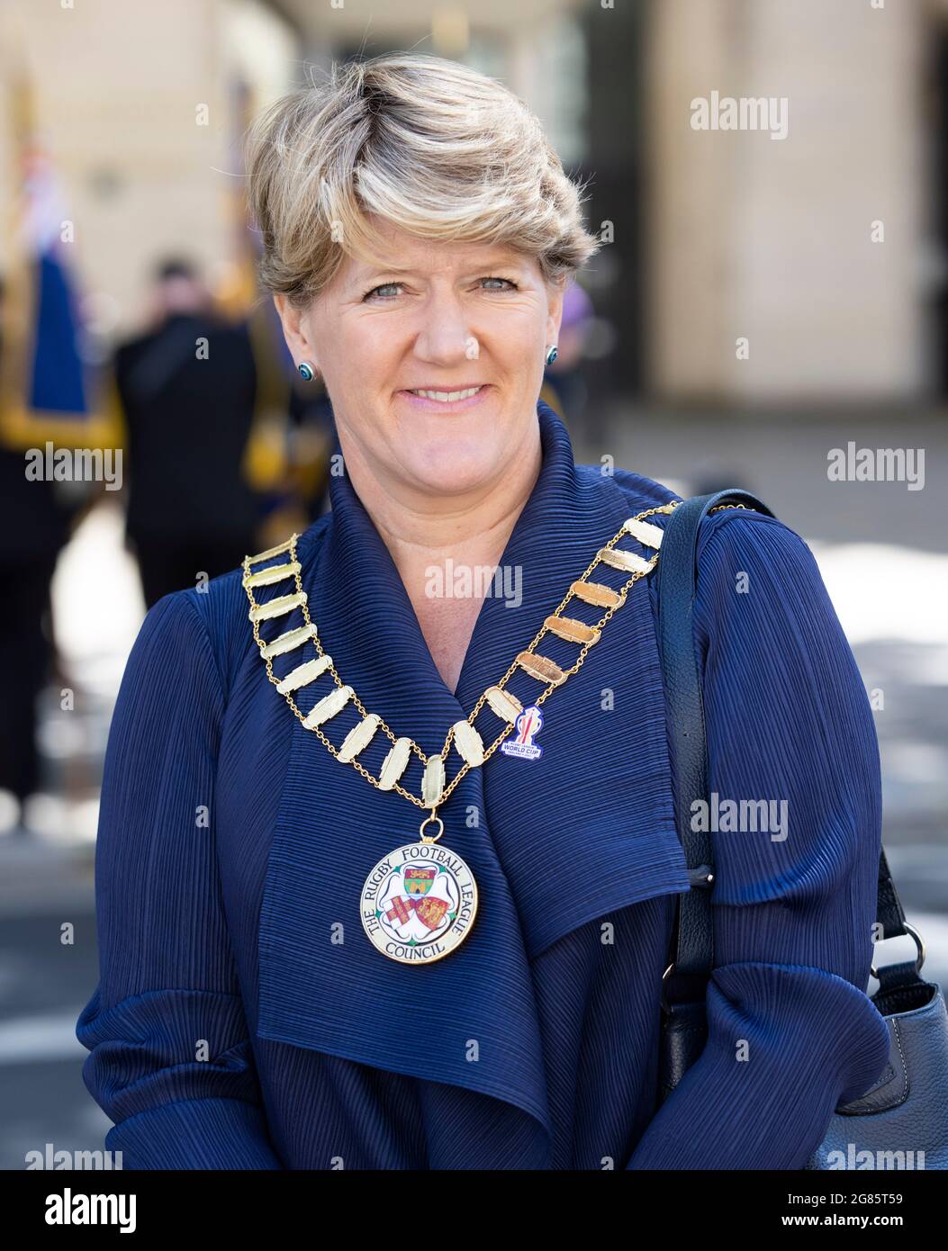 London, Großbritannien. Juli 2021. Clare Balding, Präsidentin der Rugby Football League. Kredit: Mark Thomas/Alamy Live Nachrichten Stockfoto