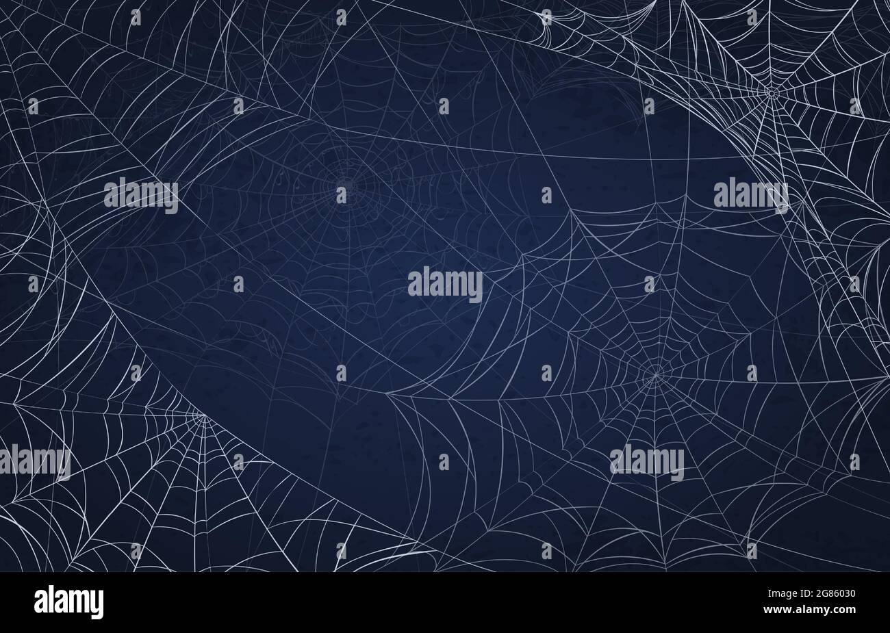 Spinnennetz Hintergrund für halloween. Gruseliges Muster mit realistischen Spinnweben. Gruselige Weihnachtsdekoration, gruselige Goth Spiderweb Vektor-Textur Stock Vektor