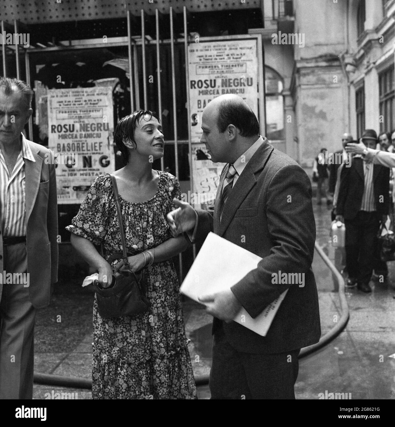 Die rumänische Schauspielerin Anda Călugăreanu und der russische Schauspieler Aleksandr Kalyaginin im Film 'Stop cadru la masă', Regisseur Ada Pistiner, 1981 Stockfoto