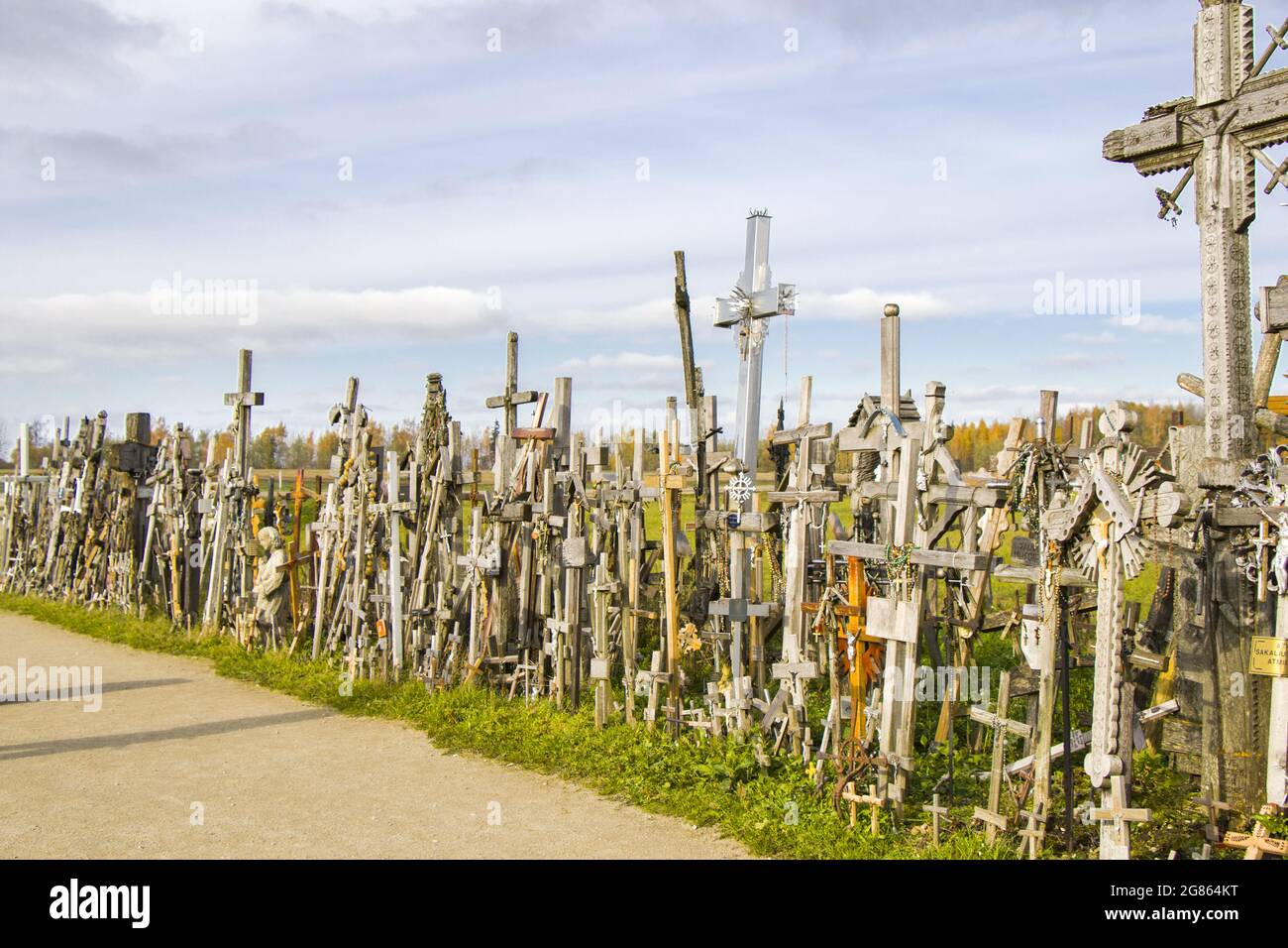 Berühmter Kreuzberg im Norden Litauens Stockfoto