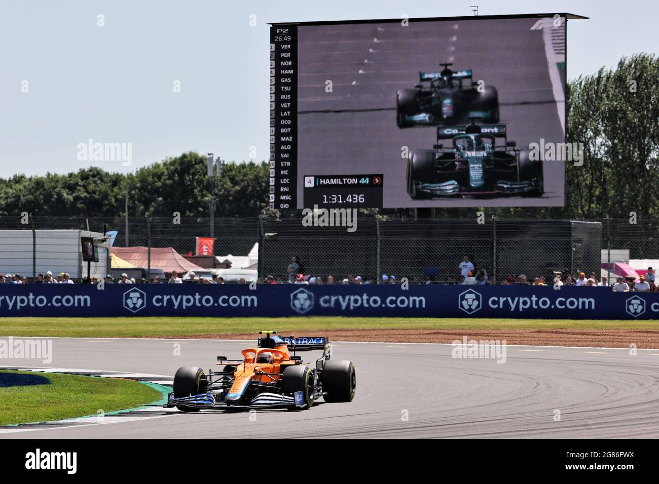 Lando Norris (GBR) McLaren MCL35M. 17.07.2021. Formel-1-Weltmeisterschaft, Rd 10, Großer Preis Von Großbritannien, Silverstone, England, Qualifizierender Tag. Bildnachweis sollte lauten: XPB/Press Association Images. Stockfoto