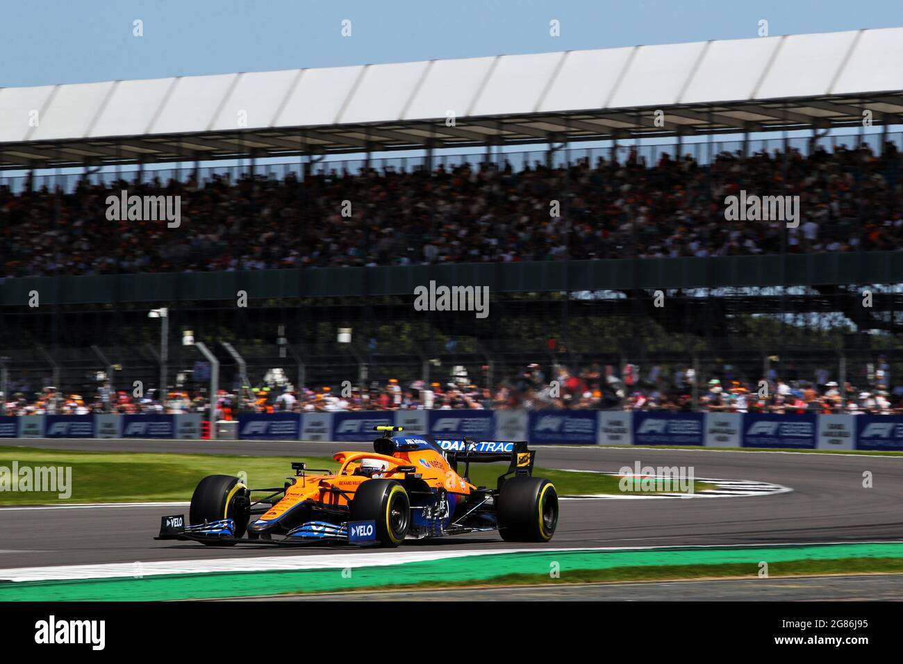 Lando Norris (GBR) McLaren MCL35M. 17.07.2021. Formel-1-Weltmeisterschaft, Rd 10, Großer Preis Von Großbritannien, Silverstone, England, Qualifizierender Tag. Bildnachweis sollte lauten: XPB/Press Association Images. Stockfoto