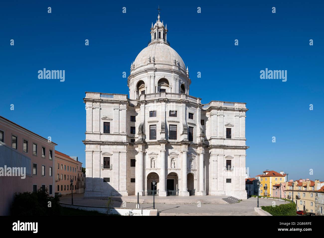 Blick auf das National Pantheom (Panteao Nacional), in der Stadt Lissabon, Portugal. Stockfoto
