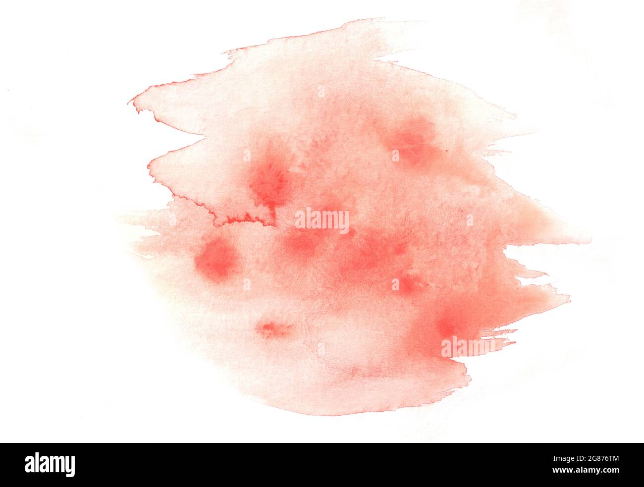 Aquarell-Hintergrund, rot-rosa Dunst. Illustration für Textilien, Texturen, farbige Hintergründe, Poster, Banner und kreatives Design. Stock illustrati Stockfoto