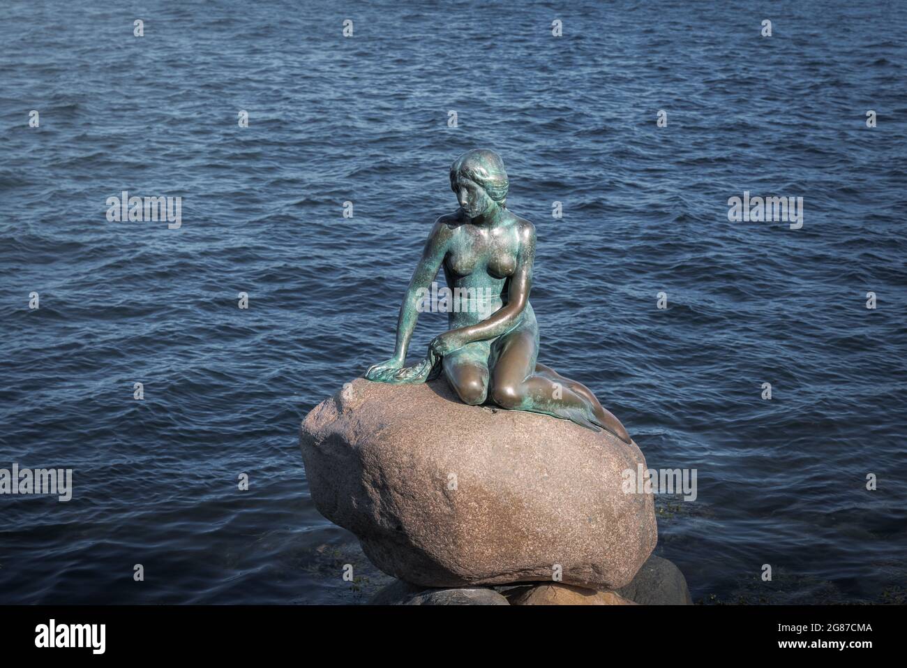 Kleine Meerjungfrau Statue - Kopenhagen, Dänemark Stockfoto